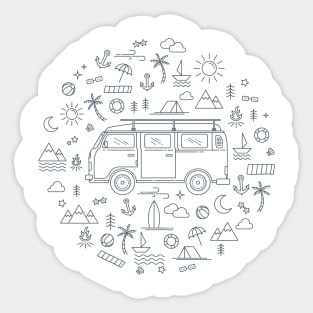 Travel Icons Sticker